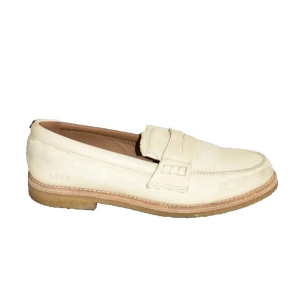Golden Goose Jerry Rustic Penny Loafers Bianco Burro Size 40 10 US DD525 - Picture 1 of 5